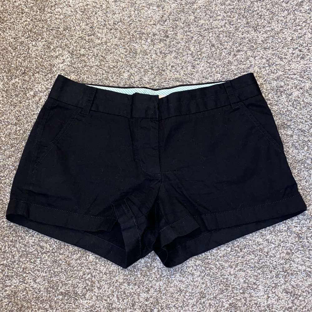 J Crew Black Chino Shorts